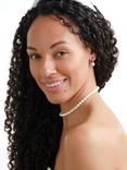 Emma Holland Platinum and Pearl Drop Clip Earrings, Silver