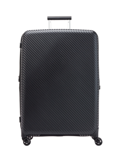 Nere Bondi 4-Wheel Spinner 80cm Expandable Large Suitcase, 140/156L, Black