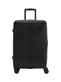 Nere Venture Dual Open 4-Wheel Spinner 66cm Medium Suitcase, 59L, Black