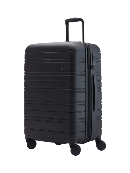 Nere Stori 4-Wheel Spinner 65cm Expandable Medium Suitcase, 63/75L - view 2, Black