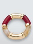 John Lewis Stretch Tube Bracelet, Red/Multi
