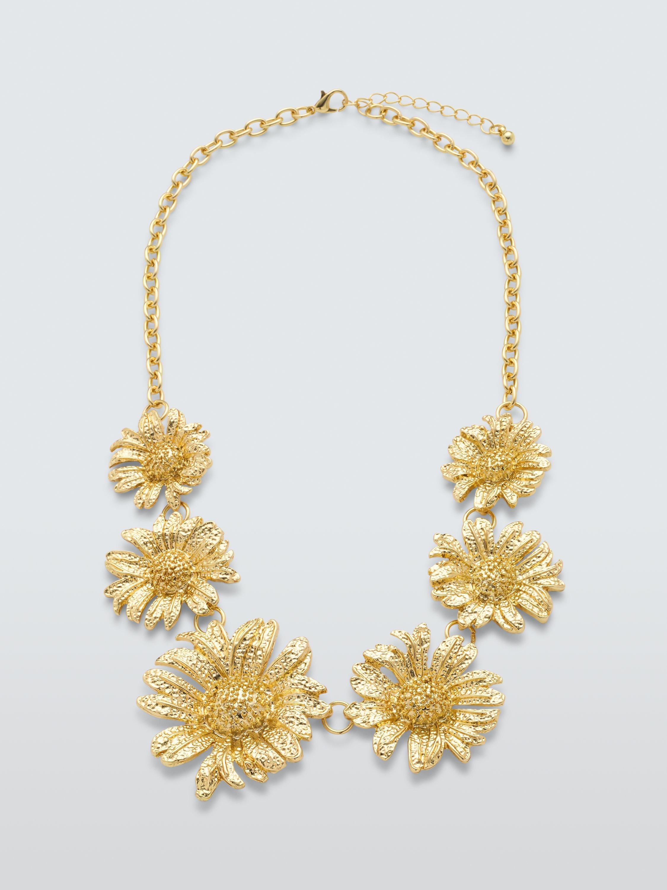 John Lewis Statement Daisy Necklace, Gold