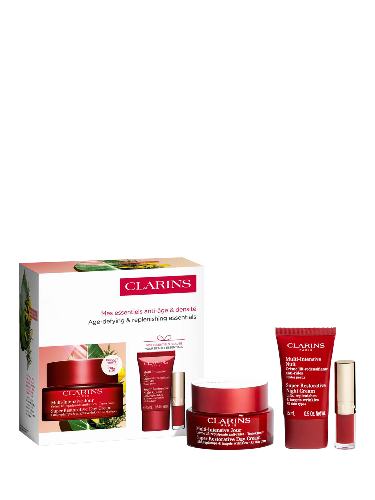 Product image 1 of 4, which shows Clarins Expertise Super-Restorative Fragrance Gift Set