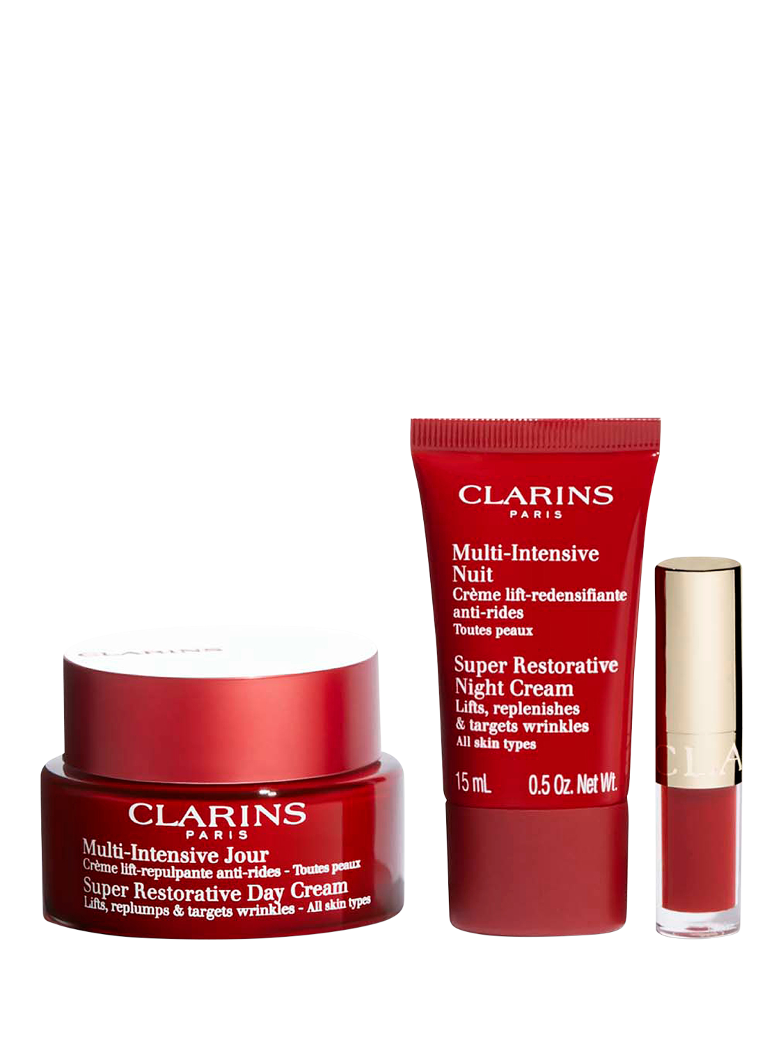 Product image 2 of 4, which shows Clarins Expertise Super-Restorative Fragrance Gift Set