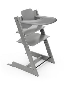Stokke Tripp Trapp High Chair, Baby Set² and Tray Bundle, Grey