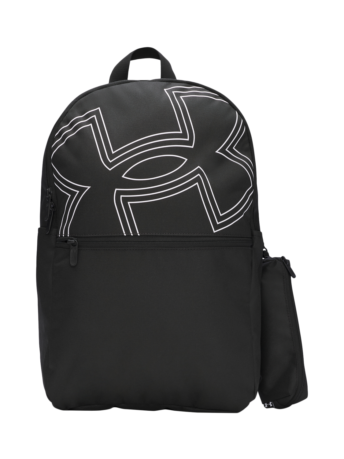 Product image 1 of 3, which shows Under Armour Kids' Essential Printed Backpack, Black/White