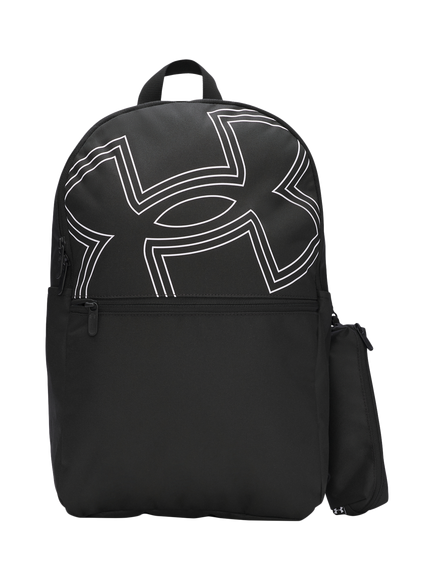 Under Armour Kids' Essential Printed Backpack, Black/White, Black/White