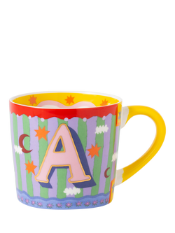 Eleanor Bowmer Monogram Alphabet New Bone China Mug, 300ml, A