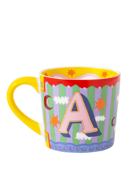 Eleanor Bowmer Monogram Alphabet New Bone China Mug, 300ml - view 2, A