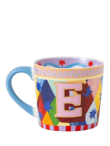 Eleanor Bowmer Monogram Alphabet New Bone China Mug, 300ml - view 2, E