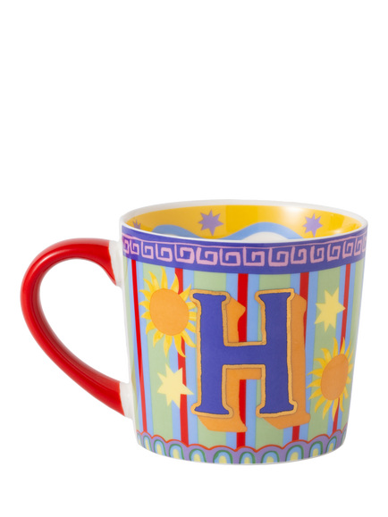 Eleanor Bowmer Monogram Alphabet New Bone China Mug, 300ml - view 2, H