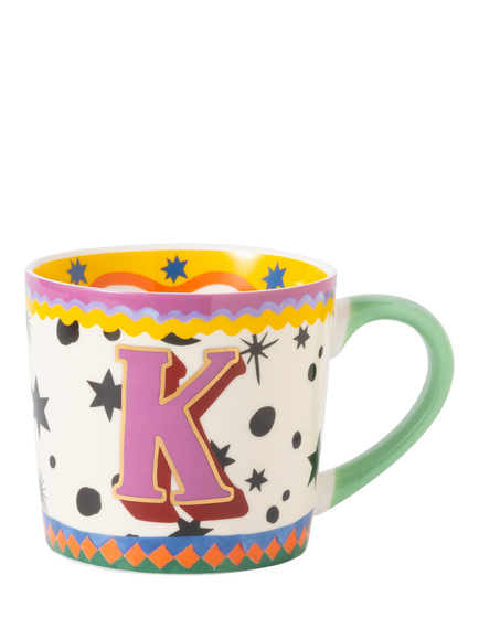 Eleanor Bowmer Monogram Alphabet New Bone China Mug, 300ml, K
