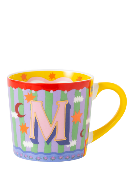 Eleanor Bowmer Monogram Alphabet New Bone China Mug, 300ml, M