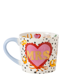 Eleanor Bowmer 'Mrs' New Bone China Mug, 300ml, Multi - view 2, Multi