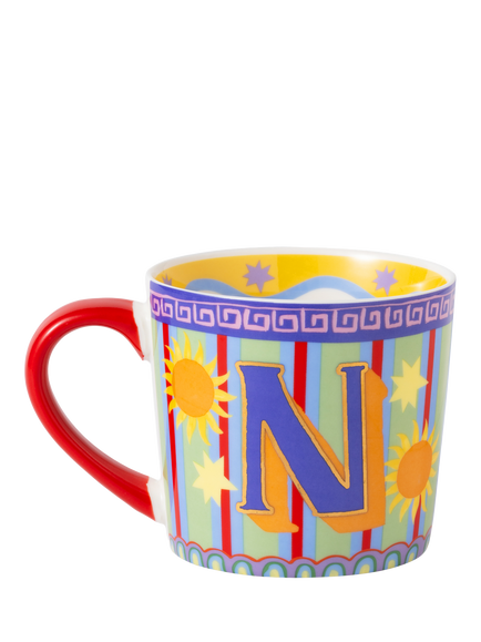 Eleanor Bowmer Monogram Alphabet New Bone China Mug, 300ml - view 2, N