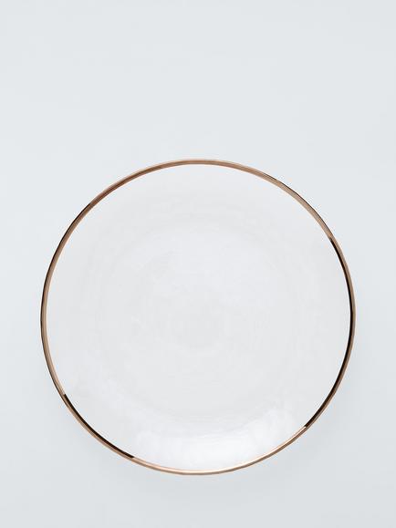 John Lewis Glass Charger Plate, 30.5cm, Champagne, 