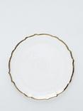 John Lewis Scallop Edge Glass Charger Plate, 35cm, Gold