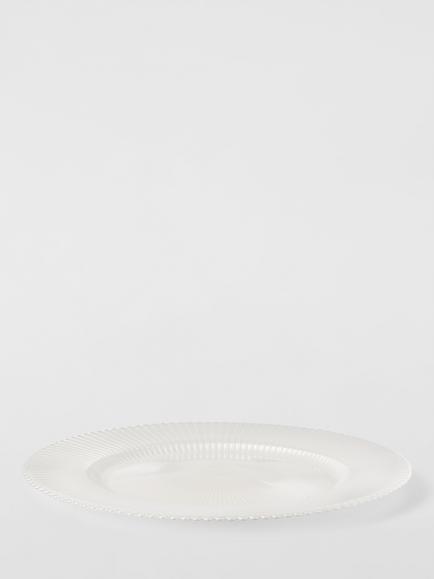 John Lewis Glass Charger Plate, 32.5cm, White Pearl - view 2, White Pearl