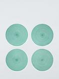 John Lewis Sparkle Round Braided Placemats, Set of 4, Green