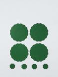 John Lewis Scallop Felt Placemats & Coasters, Set of 4, Green