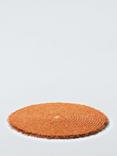 John Lewis Halloween Round Sparkly Placemets, Set of 4, Orange/Black