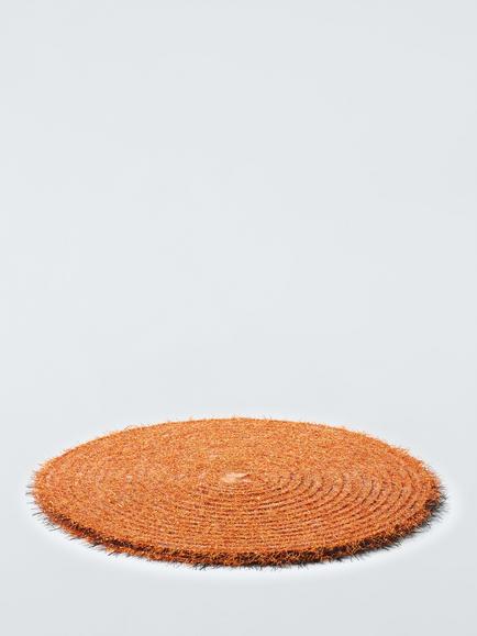 John Lewis Halloween Round Sparkly Placemats, Set of 4, Orange/Black - view 2, Orange/Black