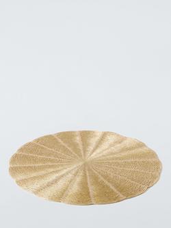 John Lewis Scallop PVC Placemats, Set of 2, Gold - view 2, Gold