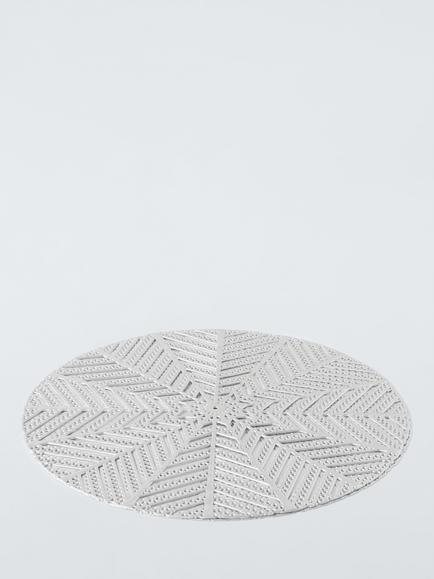 John Lewis Cut-Out Snowflake PVC Placemats, Set of 2, Silver - view 2, Silver
