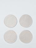 John Lewis Reversible Round Faux Leather Placemat, Set of 4, Gold/Silver