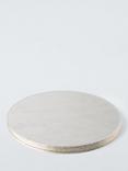 John Lewis Reversible Round Faux Leather Placemat, Set of 4, Gold/Silver