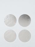 John Lewis Reversible Round Faux Leather Placemat, Set of 4, Gold/Silver