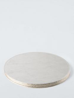 John Lewis Reversible Round Faux Leather Placemat, Set of 4, Gold/Silver - view 2, Gold/Silver