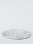 John Lewis Sparkle Round Braided Placemats, Set of 4, Silver