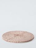 John Lewis Rattan Round Placemats, Set of 2, White