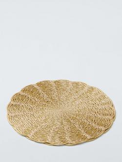 John Lewis Scallop PVC Coasters, Set of 4, Gold - view 2, Gold