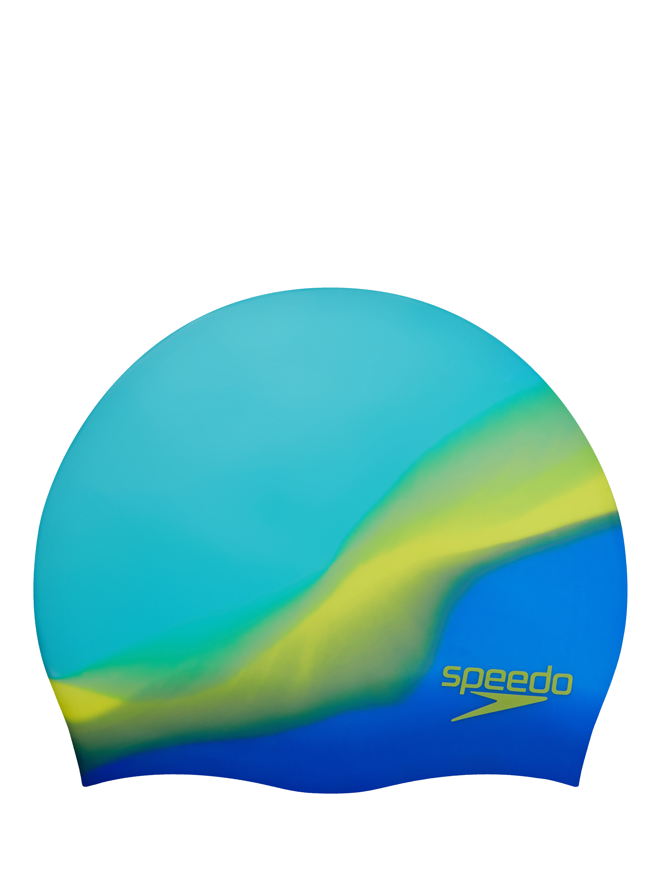 Product image 1 of 3, which shows Speedo Kids' Junior Silicone Swimming Cap, Colbolt/Lemon