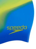 Speedo Kids' Junior Silicone Swimming Cap, Colbolt/Lemon