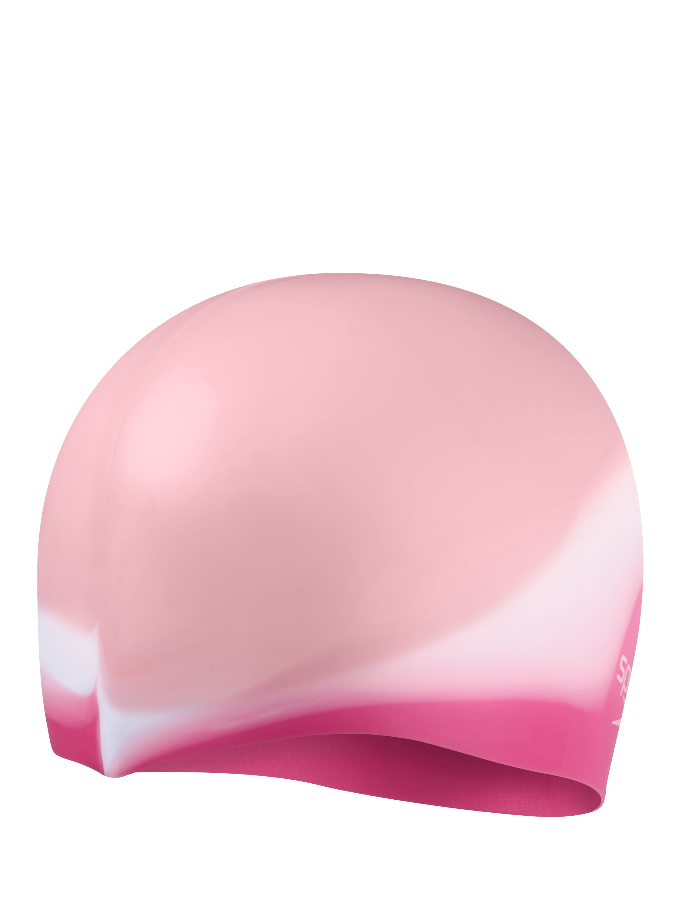 Product image 1 of 3, which shows Speedo Kids' Junior Silicone Swimming Cap, Oyster/White/Blush