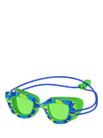 Speedo Kids' Sunny Sea Print Swimming Goggles, Blue/Green