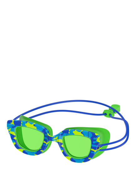 Speedo Kids' Sunny G Sunny Sea Print Swimming Goggles, Blue/Green - view 2, Blue/Green