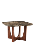 John Lewis Pierro 4 Seater Marble Top Dining Table, Walnut