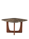 John Lewis Pierro 4 Seater Marble Top Dining Table, Walnut