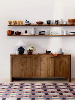 John Lewis Solace Cracked Oak 4 Door Sideboard, Mid Tone - view 2, Mid Tone
