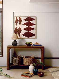 John Lewis Solace Cracked Oak Console Table, Mid Toned Oak - view 2, Mid Tone Oak