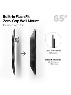 LG OLED65G54LW (2025) OLED evo HDR 4K Ultra HD Smart AI TV, 65 inch with Dolby Atmos & One Wall Design, Satin Silver - view 2, Satin Silver