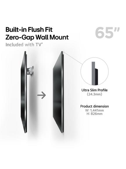 LG OLED65G54LW (2025) OLED evo HDR 4K Ultra HD Smart AI TV, 65 inch with Dolby Atmos & One Wall Design, Satin Silver - view 2, Satin Silver