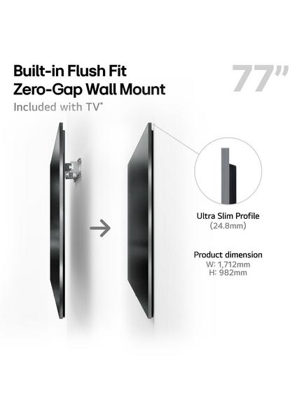 LG OLED77G54LW (2025) OLED evo HDR 4K Ultra HD Smart AI TV, 77 inch with Dolby Atmos & One Wall Design, Satin Silver - view 2, Satin Silver