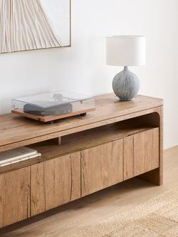 John Lewis Solace Cracked Oak Media Unit, Mid Tone Oak - view 2, Mid Tone