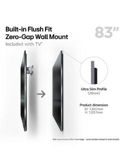 LG OLED83G54LW (2025) OLED evo HDR 4K Ultra HD Smart AI TV, 83 inch with Dolby Atmos & One Wall Design, Light Satin Silver - view 2, Light Satin Silver