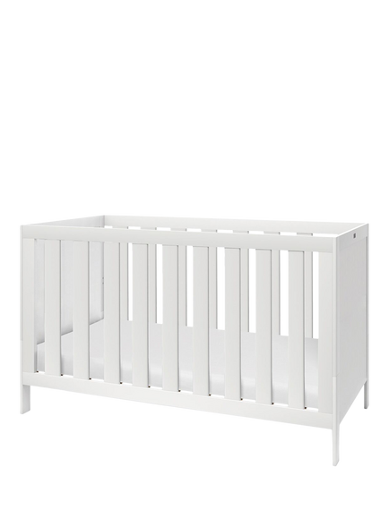 Silver Cross Bromley Cotbed and Mattress, White, White
